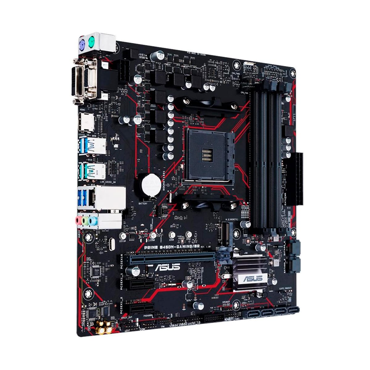 Encontraproduto.com.br - Placa-Mãe Asus Prime B450M Gaming/BR, AMD AM4, mATX, DDR4