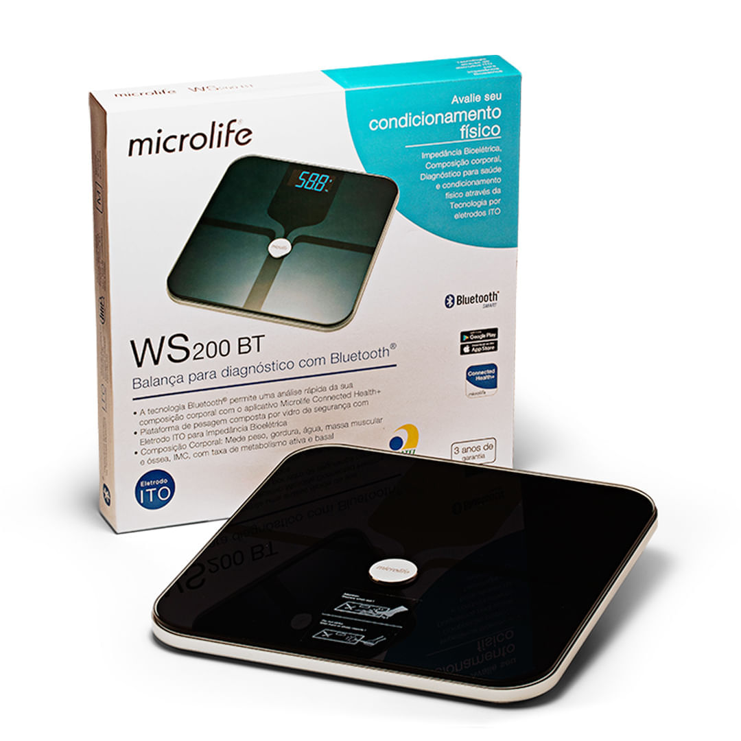 Encontraproduto.com.br - Balança de BioImpedância com Bluetooth WS200 Microlife