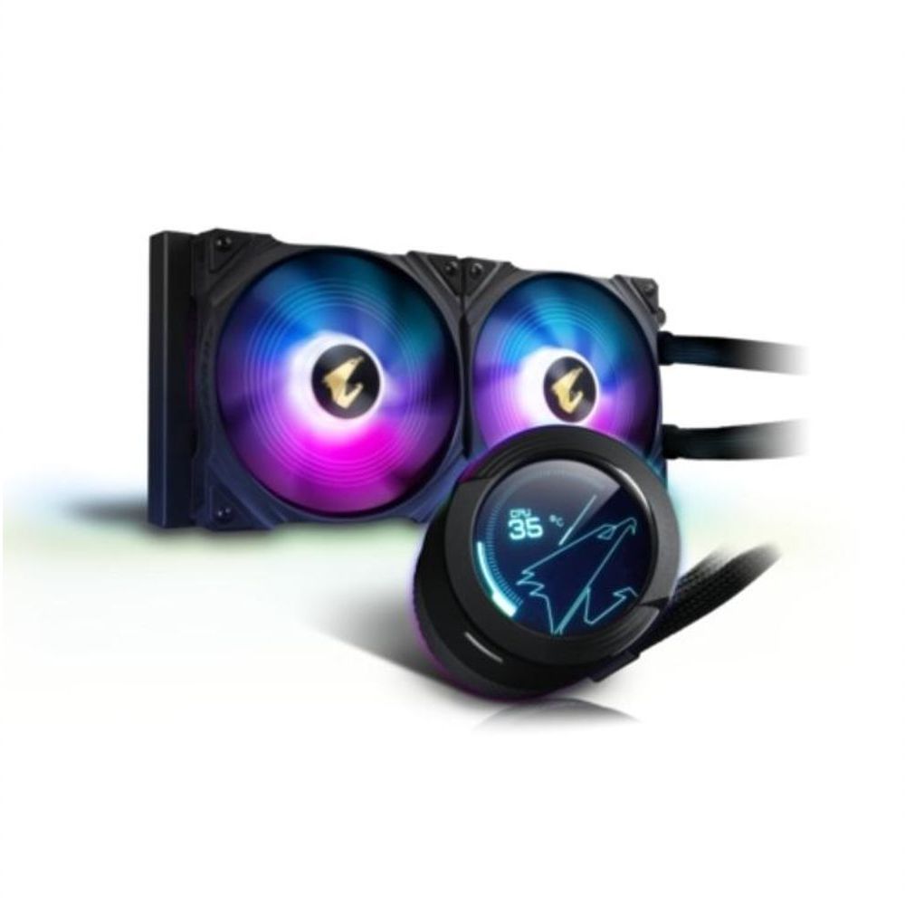 Encontraproduto.com.br - Water Cooler Gigabyte Aorus Waterforce X 280 Rgb Display Lcd - Gp-Aorus Waterforce X 280