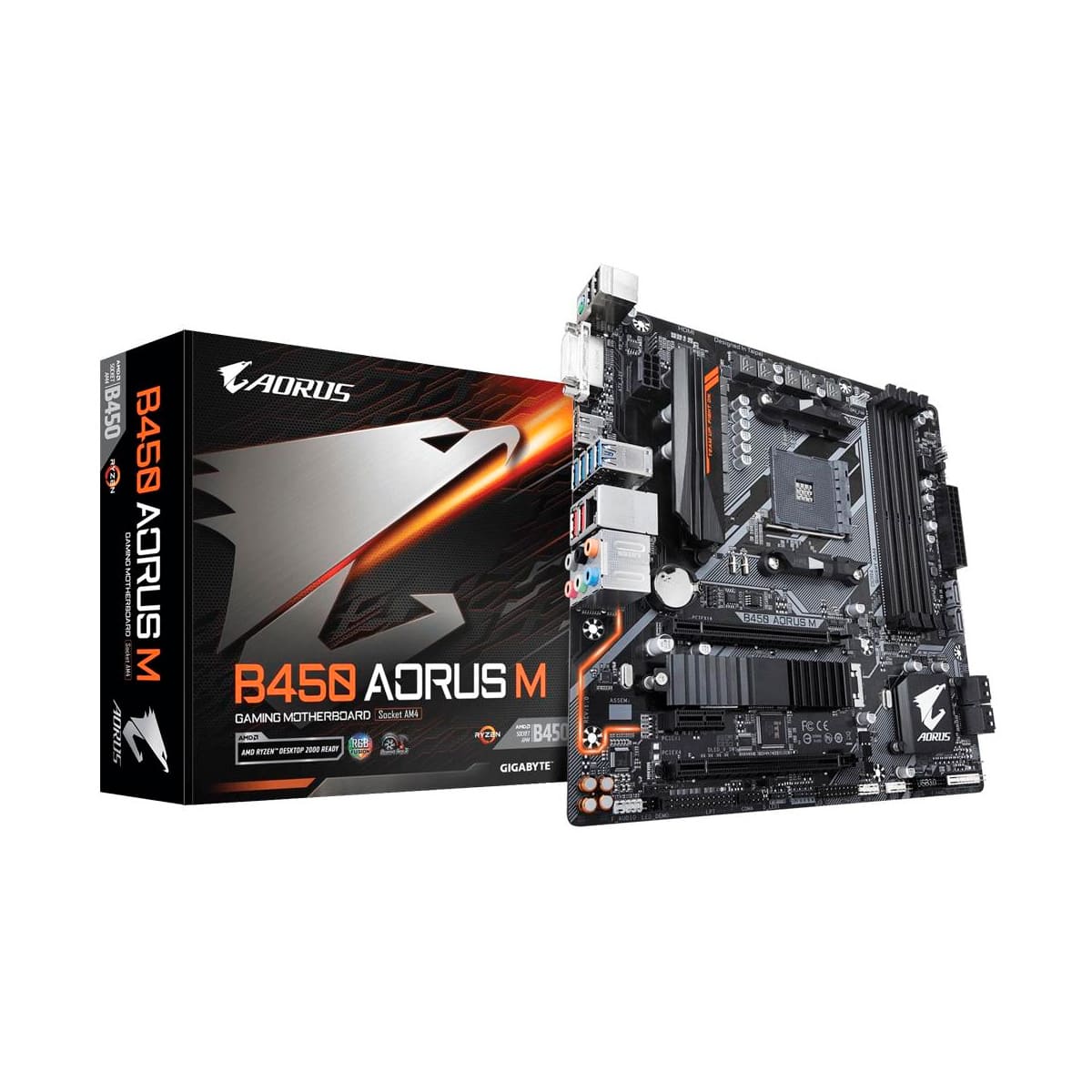 Encontraproduto.com.br - Placa-Mãe Gigabyte Aorus B450 Aorus M, AMD AM4, mATX, DDR4