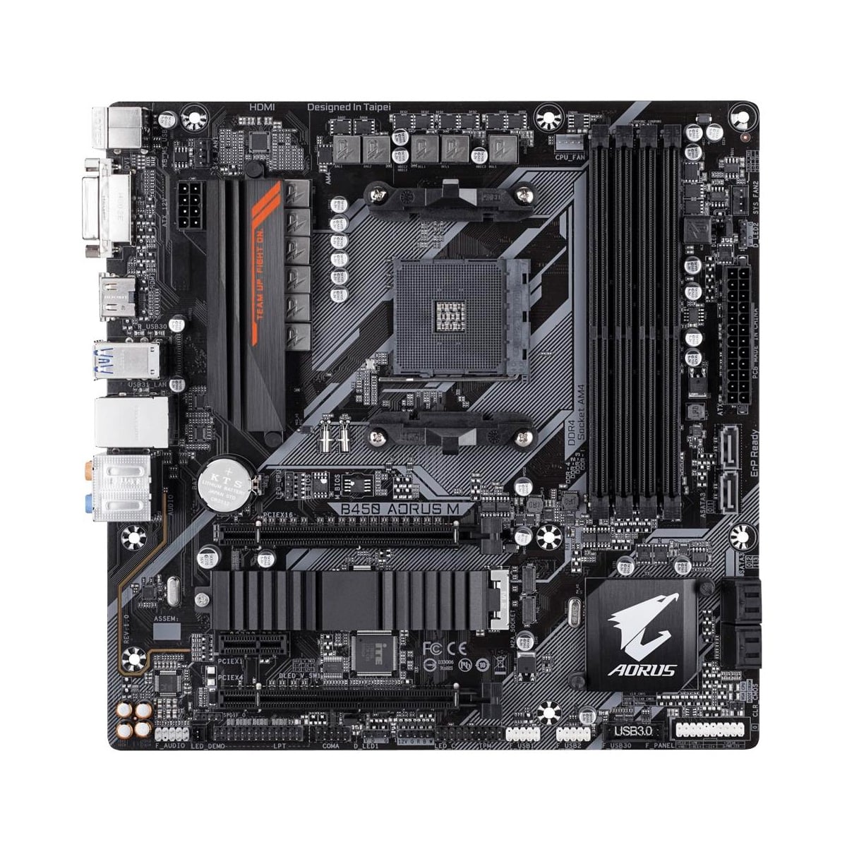 Encontraproduto.com.br - Placa-Mãe Gigabyte Aorus B450 Aorus M, AMD AM4, mATX, DDR4