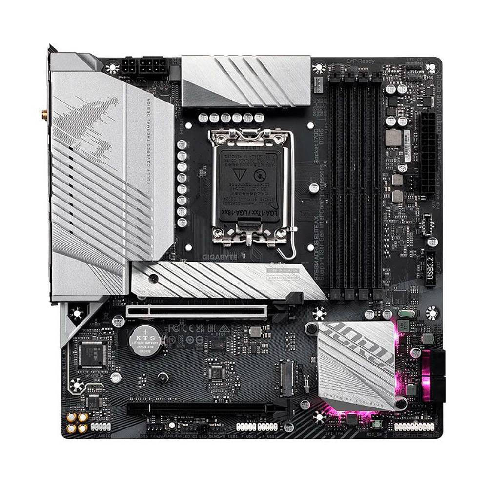 Encontraproduto.com.br - Placa Mãe Gigabyte para Intel 1700 B760M Aorus Elite Ax Wifi 4XDDR5 mATX rev. 1.X