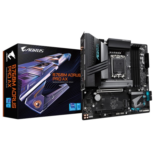 Encontraproduto.com.br - Placa Mae Gigabyte INTEL LGA1700 DDR4 Micro ATX - B760M Aorus PRO AX 1.1