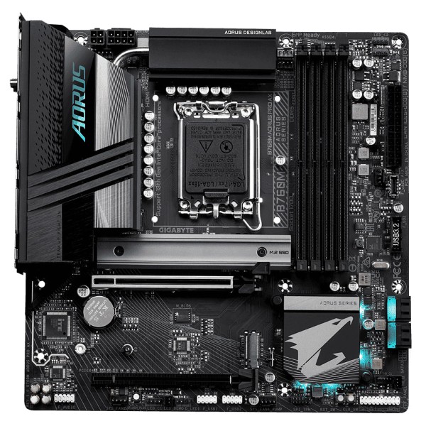 Encontraproduto.com.br - Placa Mae Gigabyte INTEL LGA1700 DDR4 Micro ATX - B760M Aorus PRO AX 1.1
