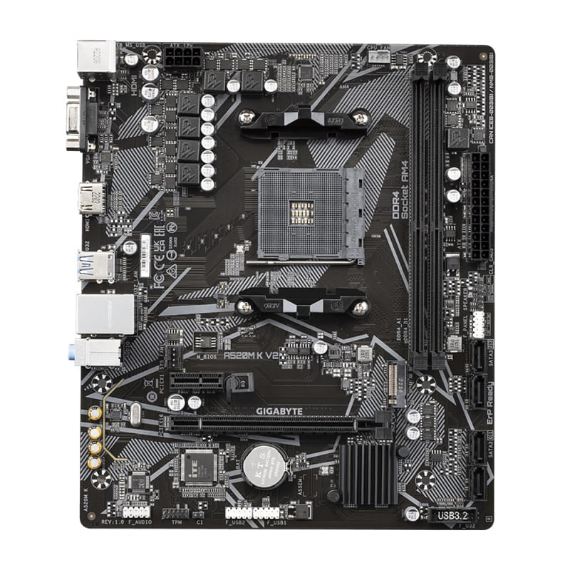Encontraproduto.com.br - Placa Mae Gigabyte AMD (AM4) Micro ATX DDR4 - A520M K V2 1.0