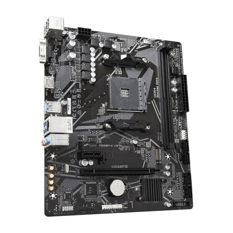 Encontraproduto.com.br - Placa Mae Gigabyte AMD (AM4) Micro ATX DDR4 - A520M K V2 1.0