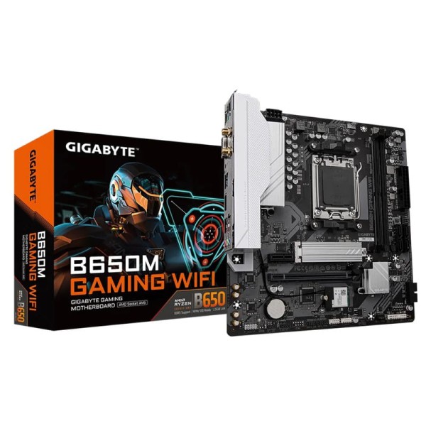 Encontraproduto.com.br - Placa Mãe Gigabyte B650M Gaming (Rev.1.0) AMD AM5, mATX, RGB, Wi-Fi | DDR5