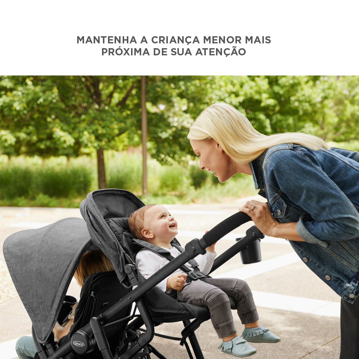 Encontraproduto.com.br - Carrinho de Bebê Gêmeos Passeio Ready2Grow LX 2.0 CZ Graco