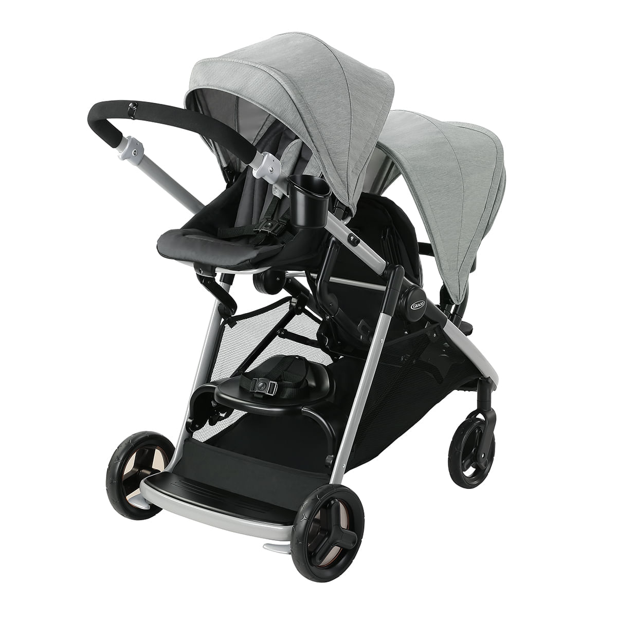 Encontraproduto.com.br - Carrinho de Bebê Gêmeos Passeio Ready2Grow LX 2.0 CZ Graco