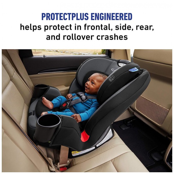 Encontraproduto.com.br - Cadeira de Bebê para Carro TriRide 3 em 1 com 3 Modos de Ajuste, Peso Adequado 2 a 45 kg, GRACO 2140187, Preto