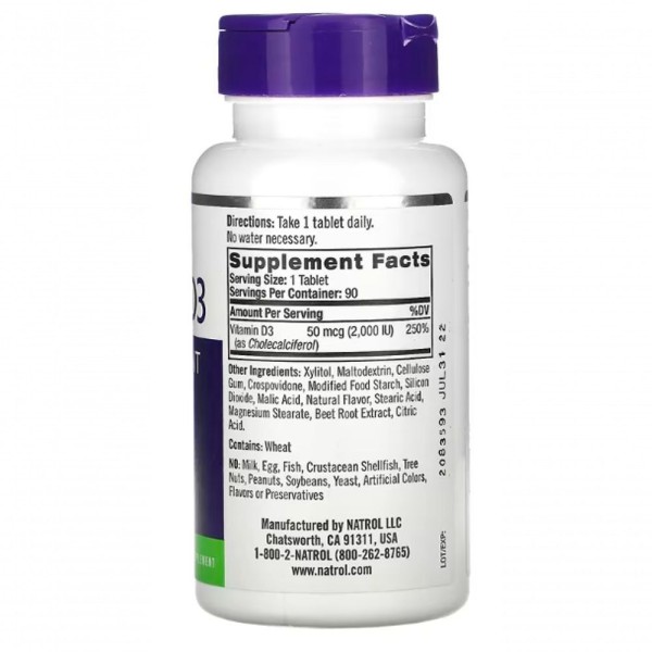Encontraproduto.com.br - Vitamina D3 Saúde Dos Ossos E Das Articulações 2.000 Ui 90 Comp Morango