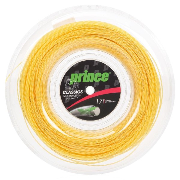 Encontraproduto.com.br - Corda Prince Synthetic Gut Duraflex 17L 1.25mm Amarela Rolo com 200 metros