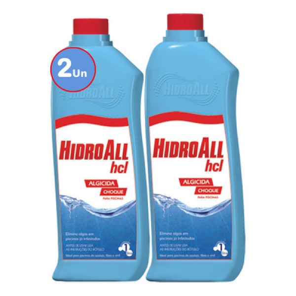 Encontraproduto.com.br - Algicida hcl de choque 1l hidroall do brasil /ref:1063palg-a.