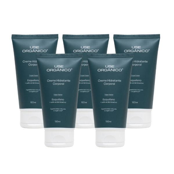 Encontraproduto.com.br - Kit com 5 Hidratantes Corporais Naturais Esqualano 150ml - Use Orgânico