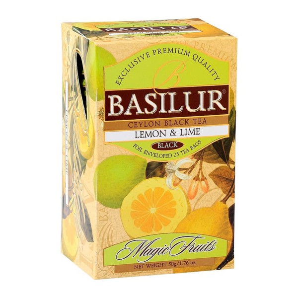 Encontraproduto.com.br - Chá Preto com Limão Magic Fruits Basilur 50g