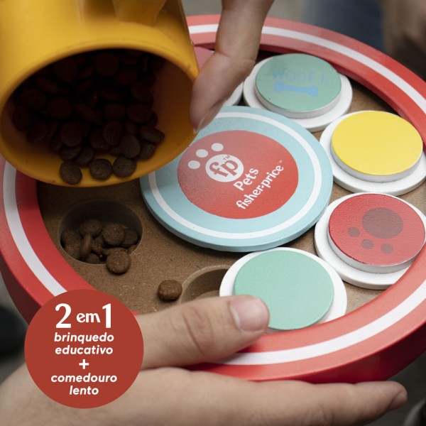 Encontraproduto.com.br - Puzzle Plate Brinquedo Interativo Pet - Fisher Price - PP251X [Reembalado]