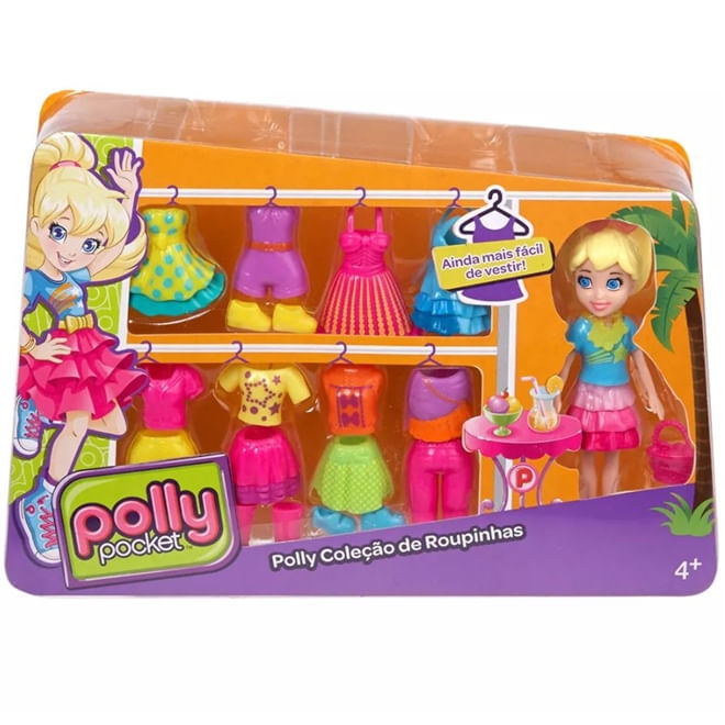 Encontraproduto.com.br - Polly Boneca e Roupinhas Polly CFY28/6 - Mattel