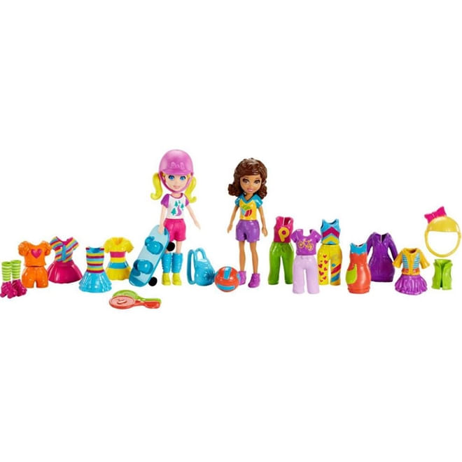 Encontraproduto.com.br - Polly Conjunto Duas Amigas Roupas de Esportes - Y7127/2 - Mattel