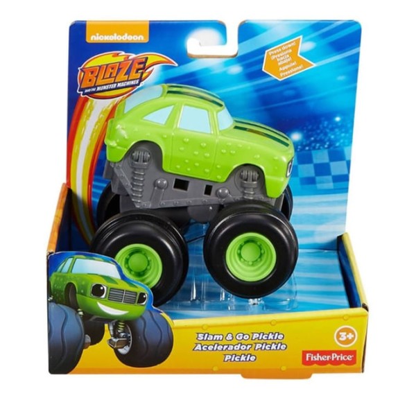 Encontraproduto.com.br - Fisher Price Blaze Veículos Customizados Acelerador Pickle - FHV37 - Mattel