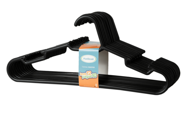 Cabide Heavy Preto 12 Peças