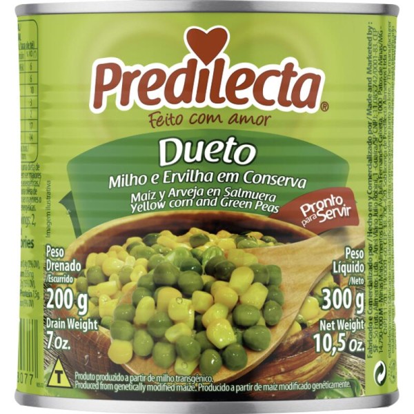 Encontraproduto.com.br - Ervilha e Milho Predilecta Dueto Lata com 2kg