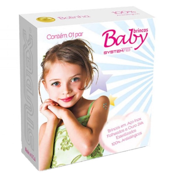 Encontraproduto.com.br - Brincos Studex Baby Bolinha