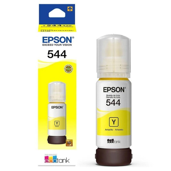 Tinta T544 544 Amarelo Epson Original 120 L3150 / L3110 / L3210 / L3250 / L5190 - Refil