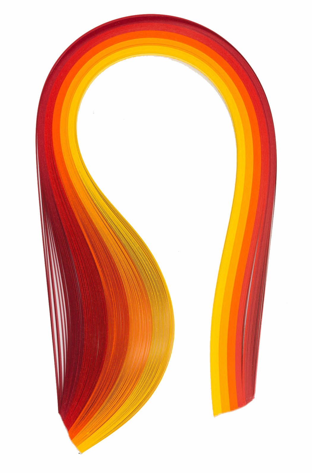 Papel para Quilling 9mm Degradê Amarelo e Vermelho
