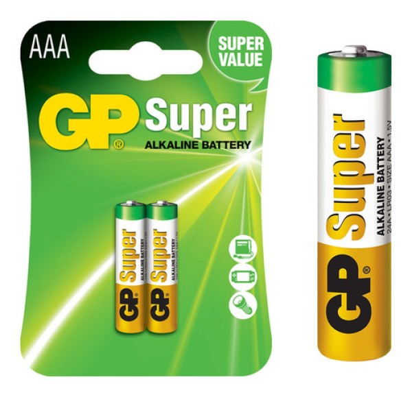 Pilha Alcalina AA Pequena GP Super c/ 2 Unidades
