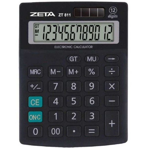 Encontraproduto.com.br - CALCULADORA DE MESA 12 DIG ZT811 ZETA