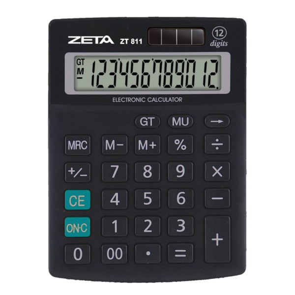 Encontraproduto.com.br - CALCULADORA DE MESA 12 DIG ZT811 ZETA