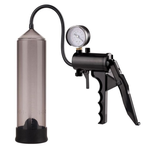 Encontraproduto.com.br - Bomba Peniana Com Gatilho E Manômetro - Lust Pumper - Nanma - Lubrificante: Fumê