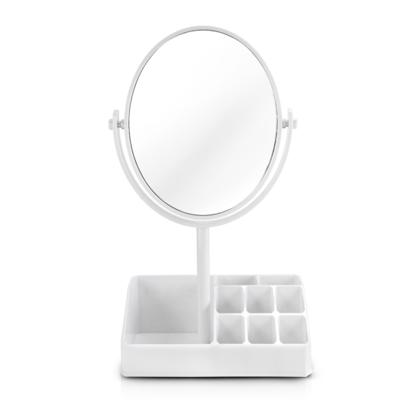 Encontraproduto.com.br - Espelho de Mesa com Divisórias Branco - 008009 - Jack Design