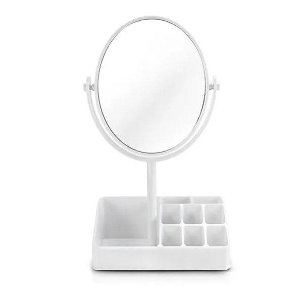 Encontraproduto.com.br - Espelho de Mesa com Divisórias Branco - 008009 - Jack Design