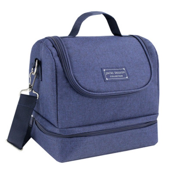 Encontraproduto.com.br - Bolsa Térmica com 2 Compartimentos Azul Escuro - 009291 - Jack Design