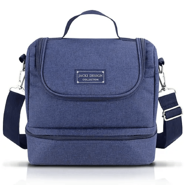 Encontraproduto.com.br - Bolsa Térmica com 2 Compartimentos Azul Escuro - 009291 - Jack Design