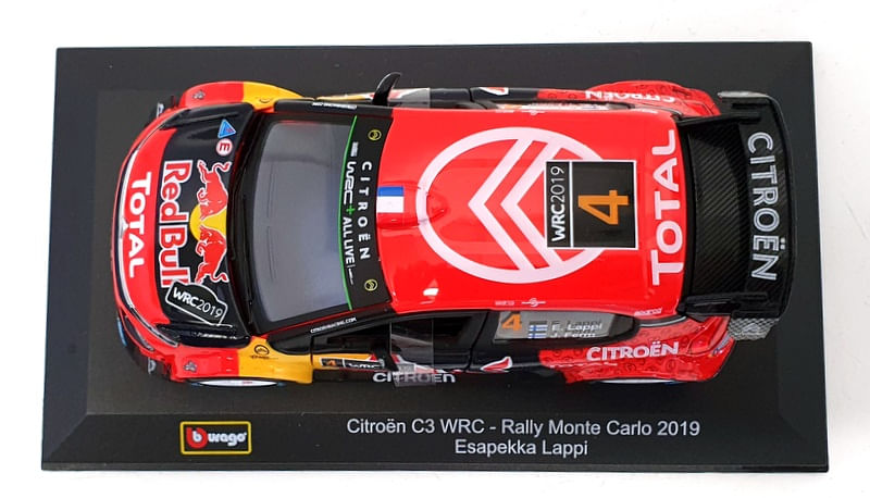 Encontraproduto.com.br - Miniatura Carro Citroën C3 Wrc 2019 Monte Carlo 1/32 Bburago 41054