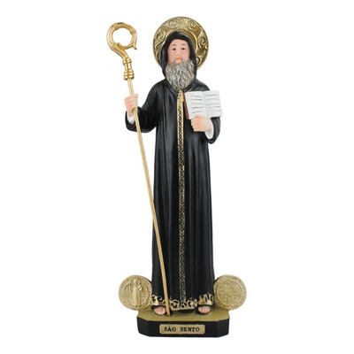 Encontraproduto.com.br - São Bento Decorativo 30cm Em Resina Taimes