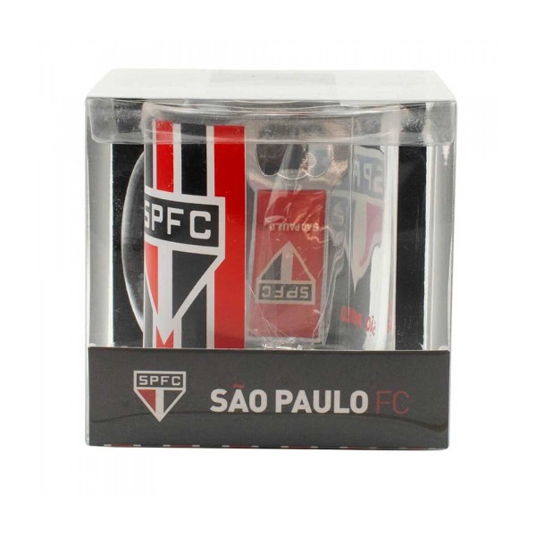 Encontraproduto.com.br - Caneca de Vidro São Paulo Com Abridor 350ml Oficial