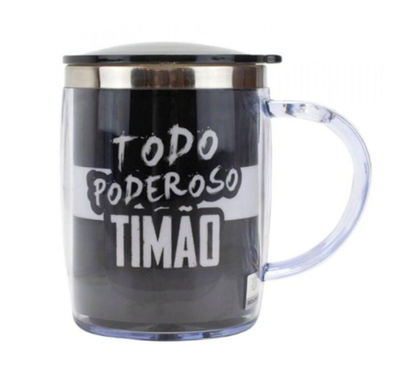 Encontraproduto.com.br - Caneca Térmica Corinthians 450ml em Plástico Mileno
