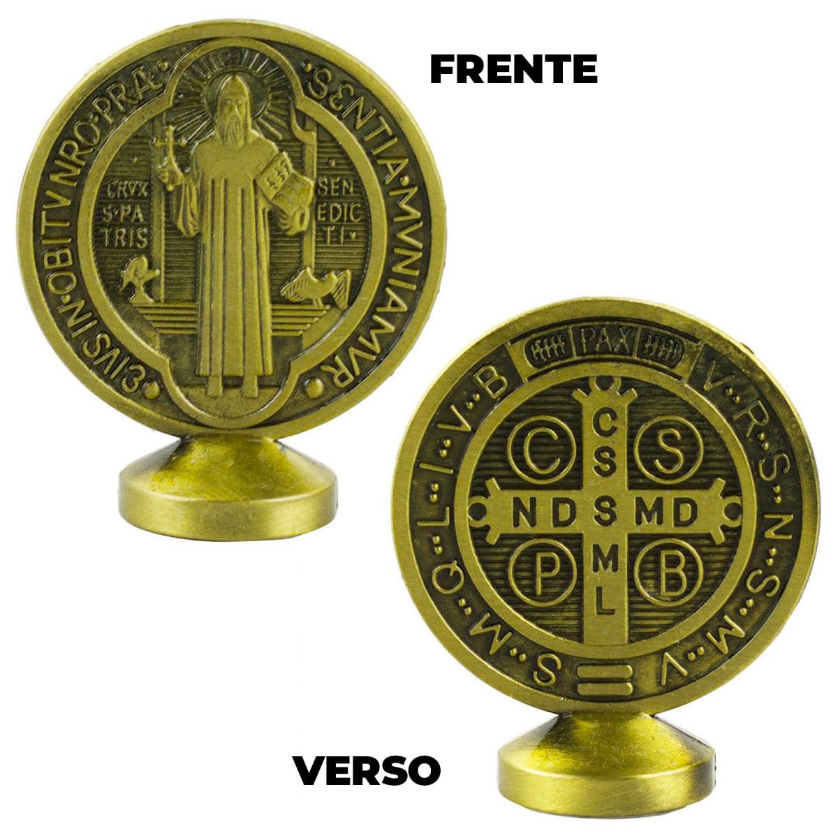 Encontraproduto.com.br - São Bento Decorativo Adesivo 5,5cm em Metal Taimes