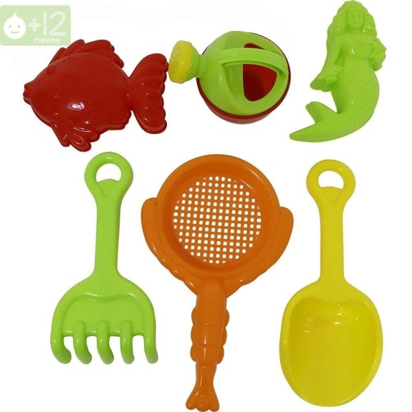 Encontraproduto.com.br - Balde de Praia Polvo com 6 Acessórios