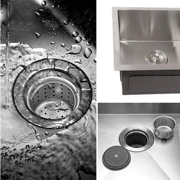 Encontraproduto.com.br - Cuba Quadrada Inox 304 Gourmet 7040 com Acessórios - EC245