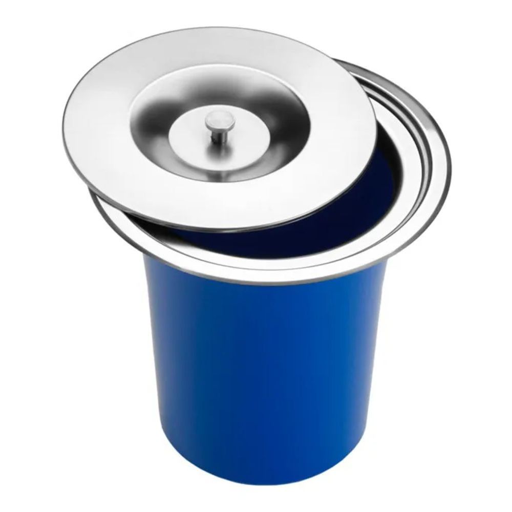 Encontraproduto.com.br - Cuba Dupla Quadrada Inox  9040 Lixeira 5l E Acessórios