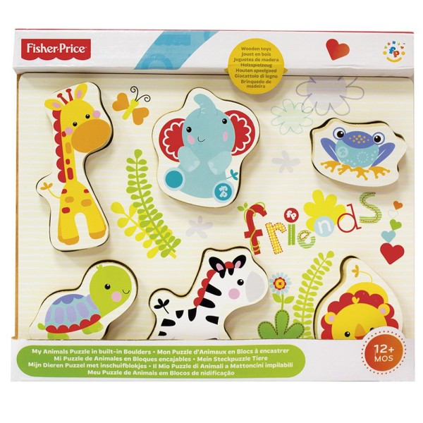 Encontraproduto.com.br - Meu Puzzle de Animais em Blocos Encaixe Fisher Price