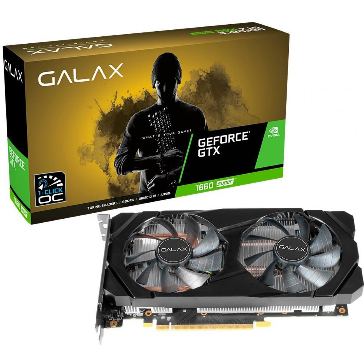 Encontraproduto.com.br - Placa de Video Galax Geforce GTX 1660 Super 6gb 1-Click OC 192-bit 60SRL7DSY91S