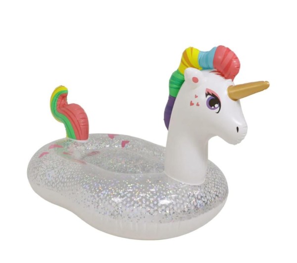 Encontraproduto.com.br - Boia Inflável Unicórnio com Glitter Bel