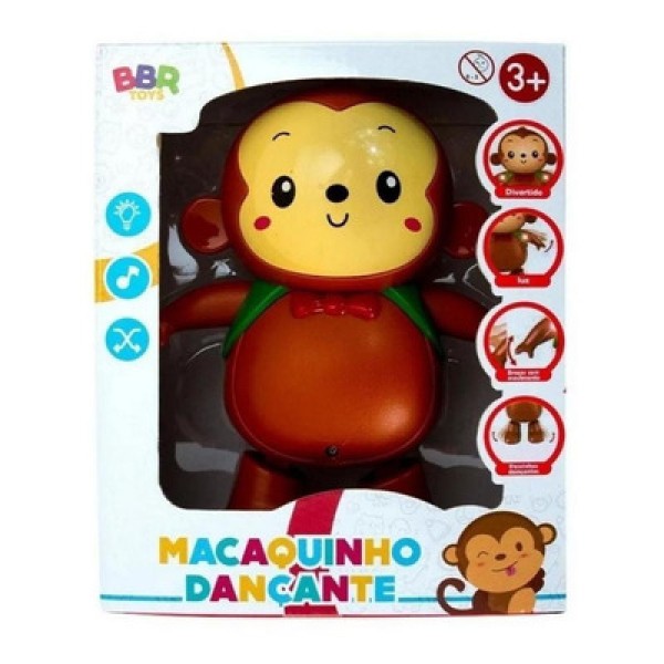 Brinquedo Macaquinho Dançarino Musical Bbr Toys