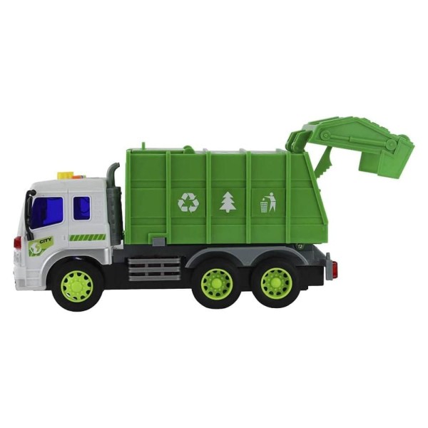 Encontraproduto.com.br - Caminhão Reciclagem Mega City com Luzes e Sons - BBR Toys