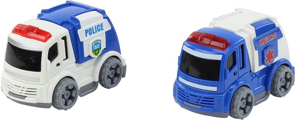 Encontraproduto.com.br - Veiculo Caminhão De Policia Com Ambulância Mega City R3140 (412094)